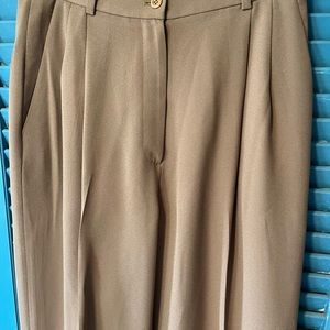Vintage Pleated Khaki Trousers